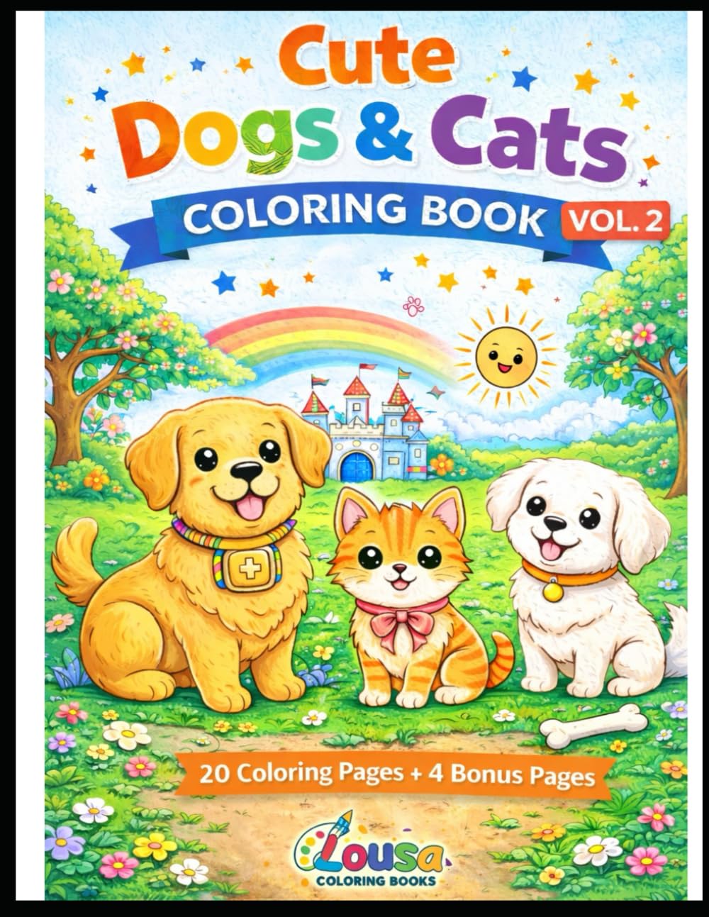 Cute Dogs & Cats Coloring Book Vol. 2: Fun Coloring for Kids