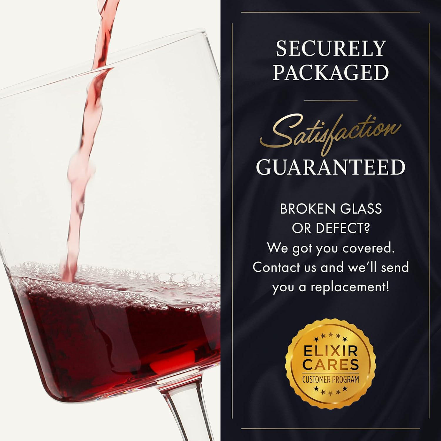 ELIXIR GLASSWARE Wine Glasses Set of 4 - 17oz - Square Wine Glasses, Large Red Wine or White Wine Glasses - Hand Blown Long Stem Wine Glass Set, Premium Crystal Wine Glasses - Housewarming Gifts - Image 8
