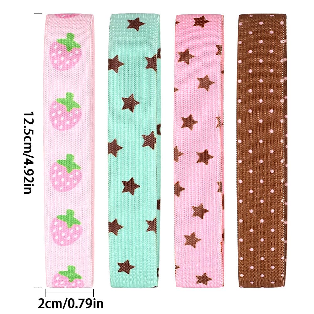4 szt. truskawkowe gwiazdy w kropki notatnik elastyczny pasek dziennik śmieci elastyczne paski urocza książka lina zespół artykuły do scrapbookingu akcesoria do scrapbookingu paski kawaii estetyczne