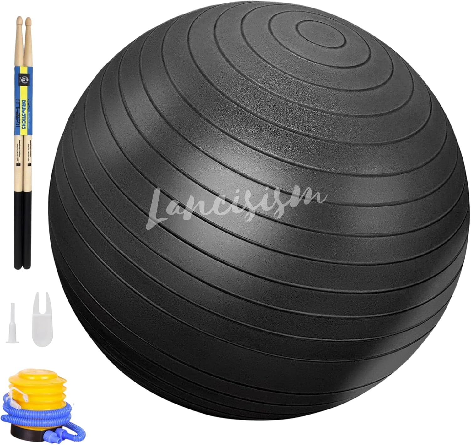 Cardio Drumming Equipment Set 26" Exercise Ball with Pump