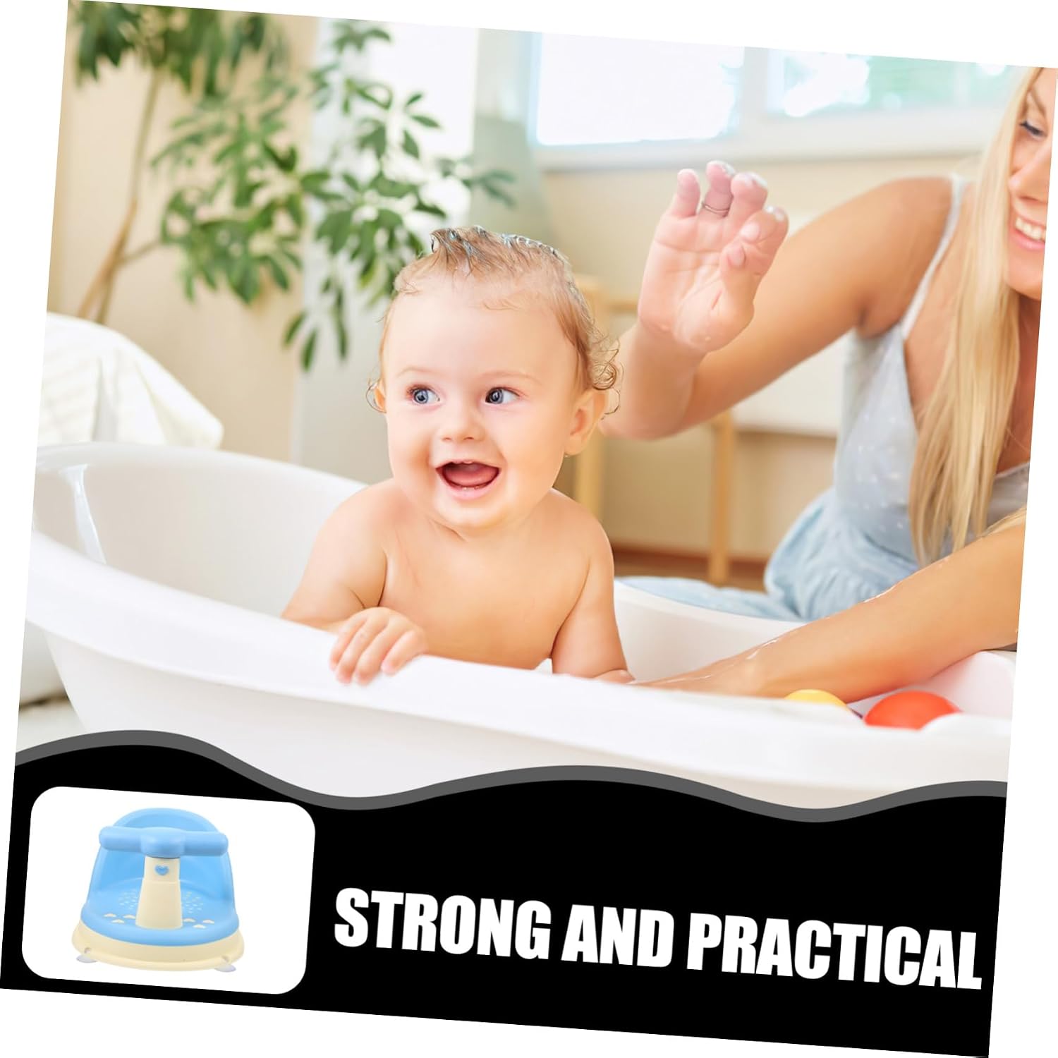 Totority Anti-Slip Bath Seat with Spacious Open-Side Design Lightweight Shower Stool for Safe Bathing in Various Bathtubs Portable and Easy to Clean Bathtub Chair