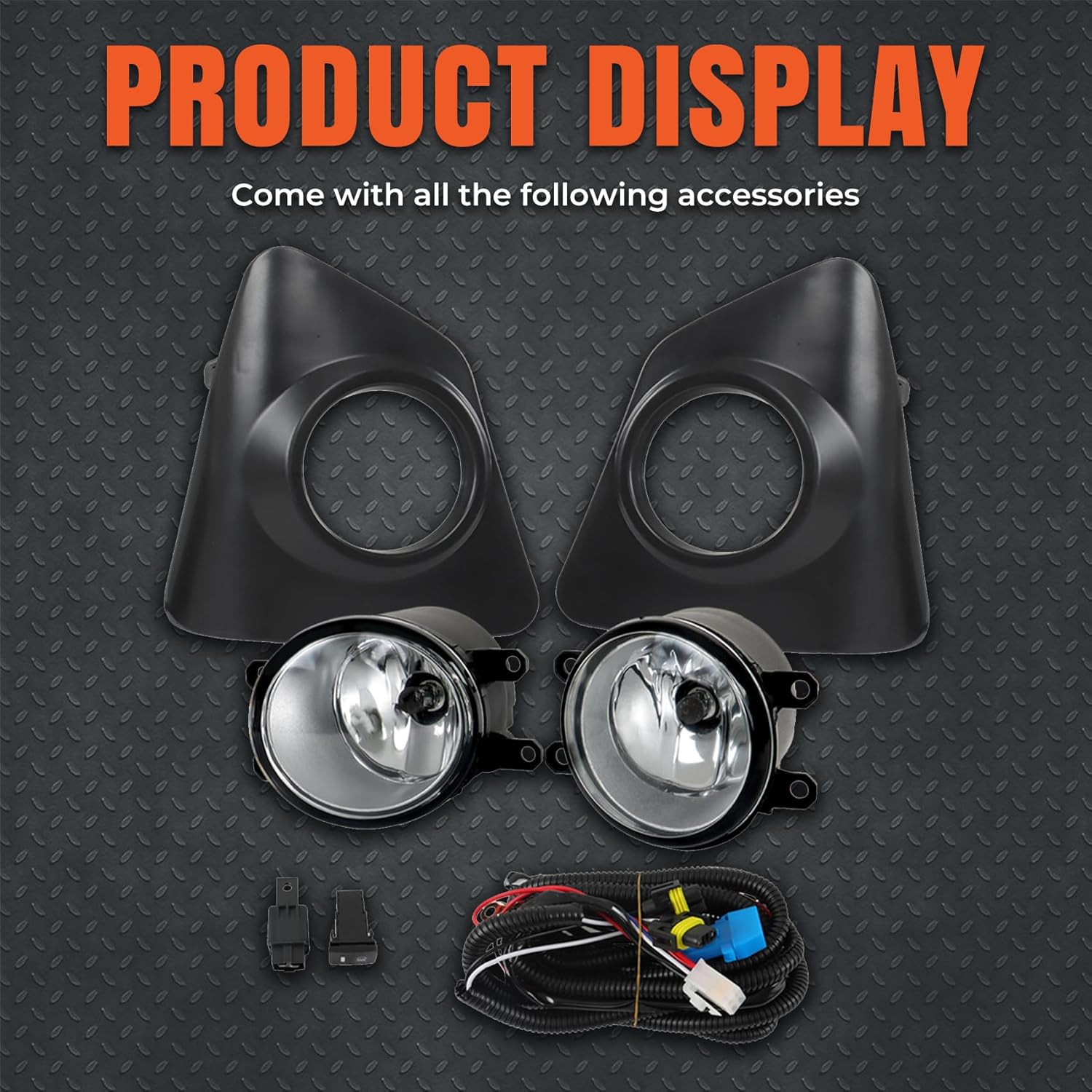 labwork Fog Lights Assembly Replacement for Corolla S SE 2014 2015 2016 Daytime Running Clear Lens Bumper Fog Lamp Left+Right Side (Passenger & Driver Side)