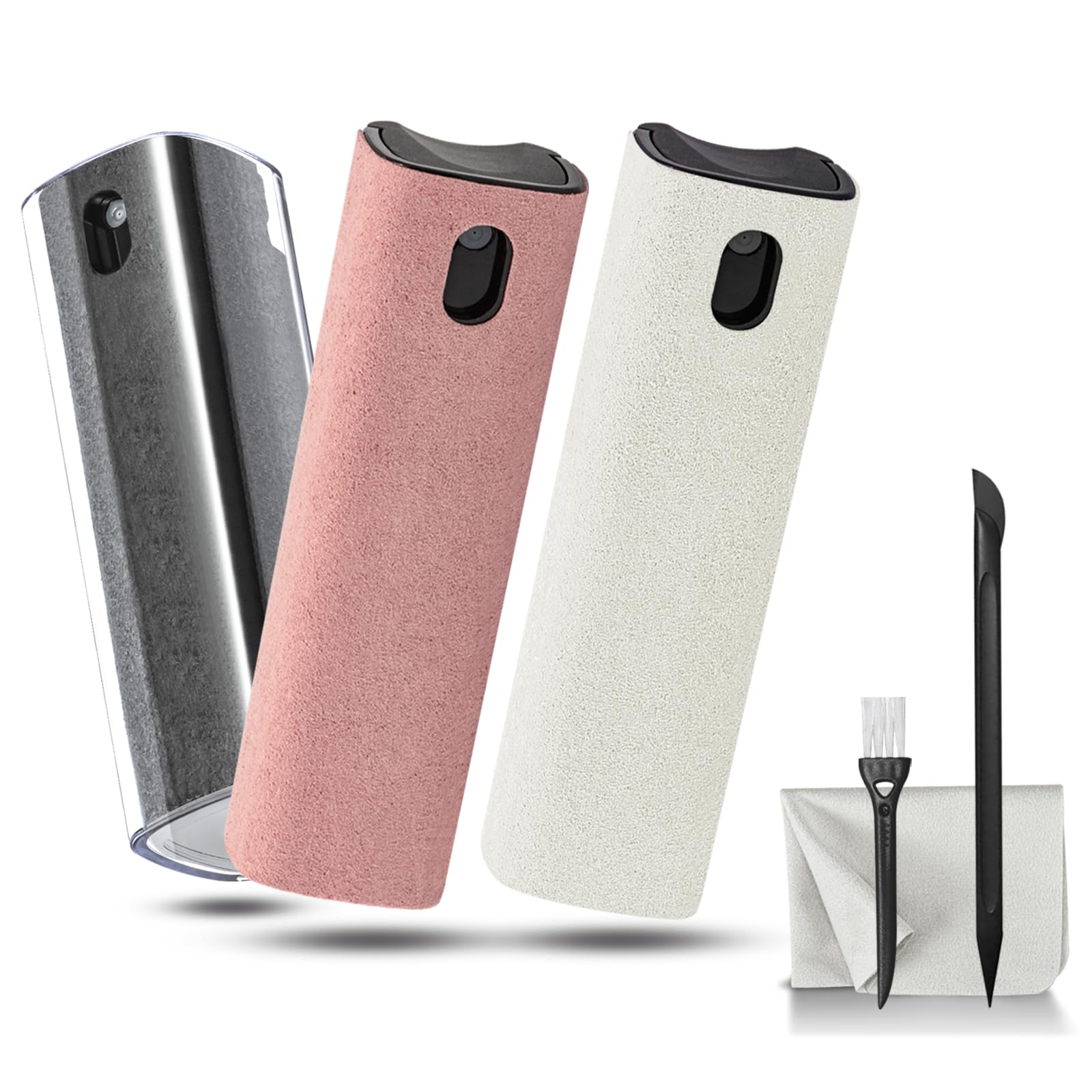 walrfid 3Pcs Car Screen Cleaner, Computer Screen Cleaner Spray and Wipe, Laptop Cleaner Kit for Cleaning iPad, iPhone, Cellphone, MacBook, Car Display