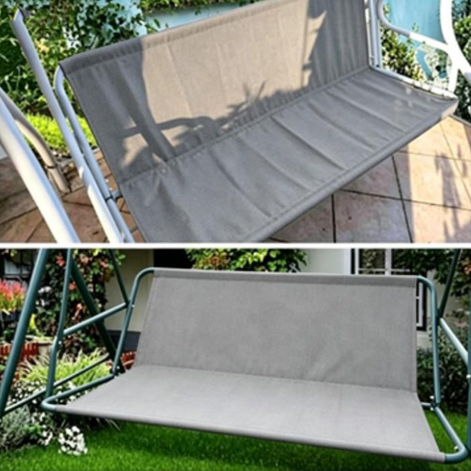 900D Funda de Asiento de Jardín para Mecedora, Funda de Asiento de Columpio de Repuesto, Impermeable y Anti Desgarro, 2 y 3 Plazas(62x20x20in/158x52x52cm)