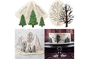 Christmas Tree Fondant Cake Snowflake Chocolate Silicone Mold