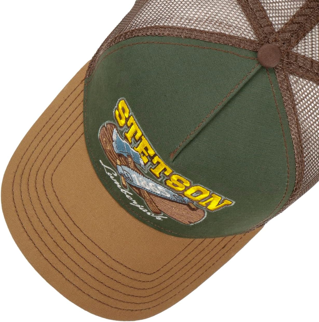 Stetson Lumberjack Trucker Cap Mesh Snapback Cotton Unisex Summer Winter - Image 2