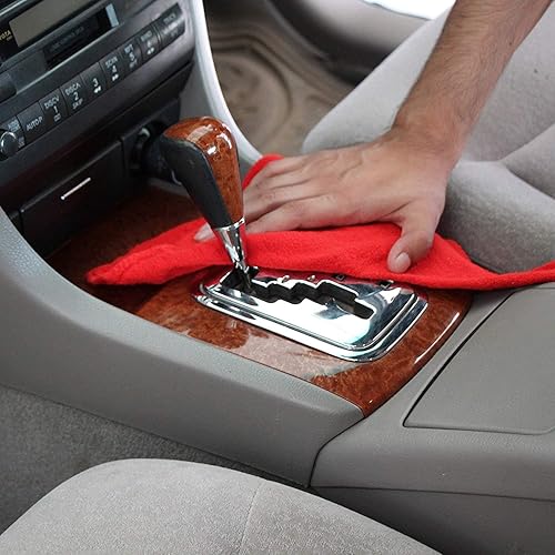 Miniatura 6 de Auto Mechanic - Paquete de 150 toallas para taller, color rojo, tamaño 12 x 14 pulgadas, trapos de tienda 100% algodón, altamente absorbentes,