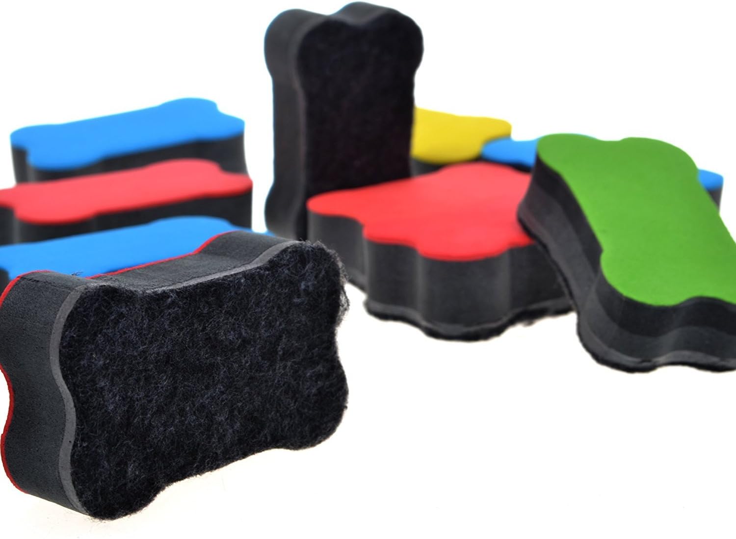 24pcs- Magnetic Small Whiteboard Dry Erasers - 2.75x 1.57 x0.82Inches(Random Color)