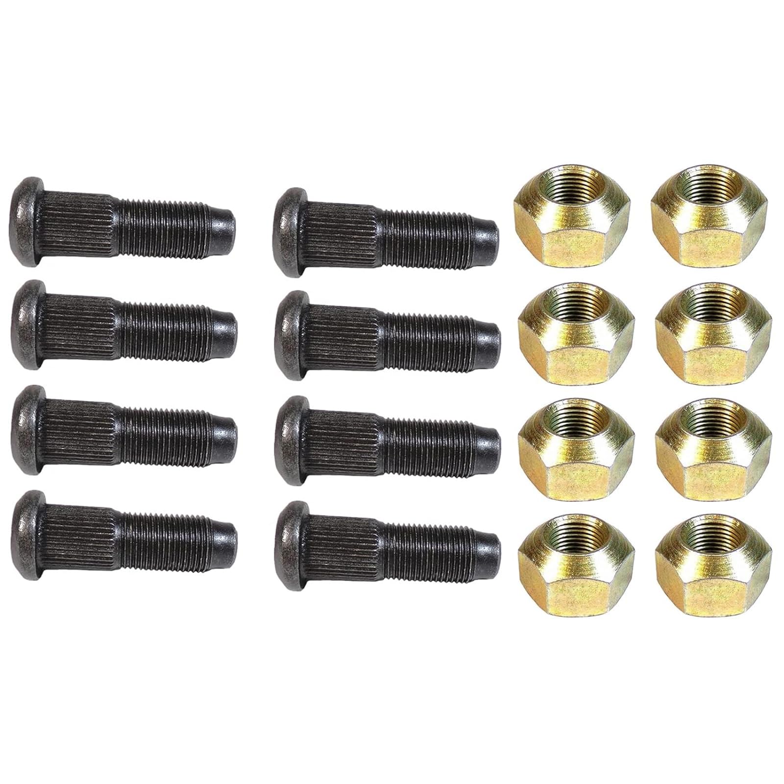 8pcs Wheel Stud &amp; Nut Kit 6709170 Compatible with Bobcat S16 S18 S550 S770 S750 S850 Skid Steer 6564669