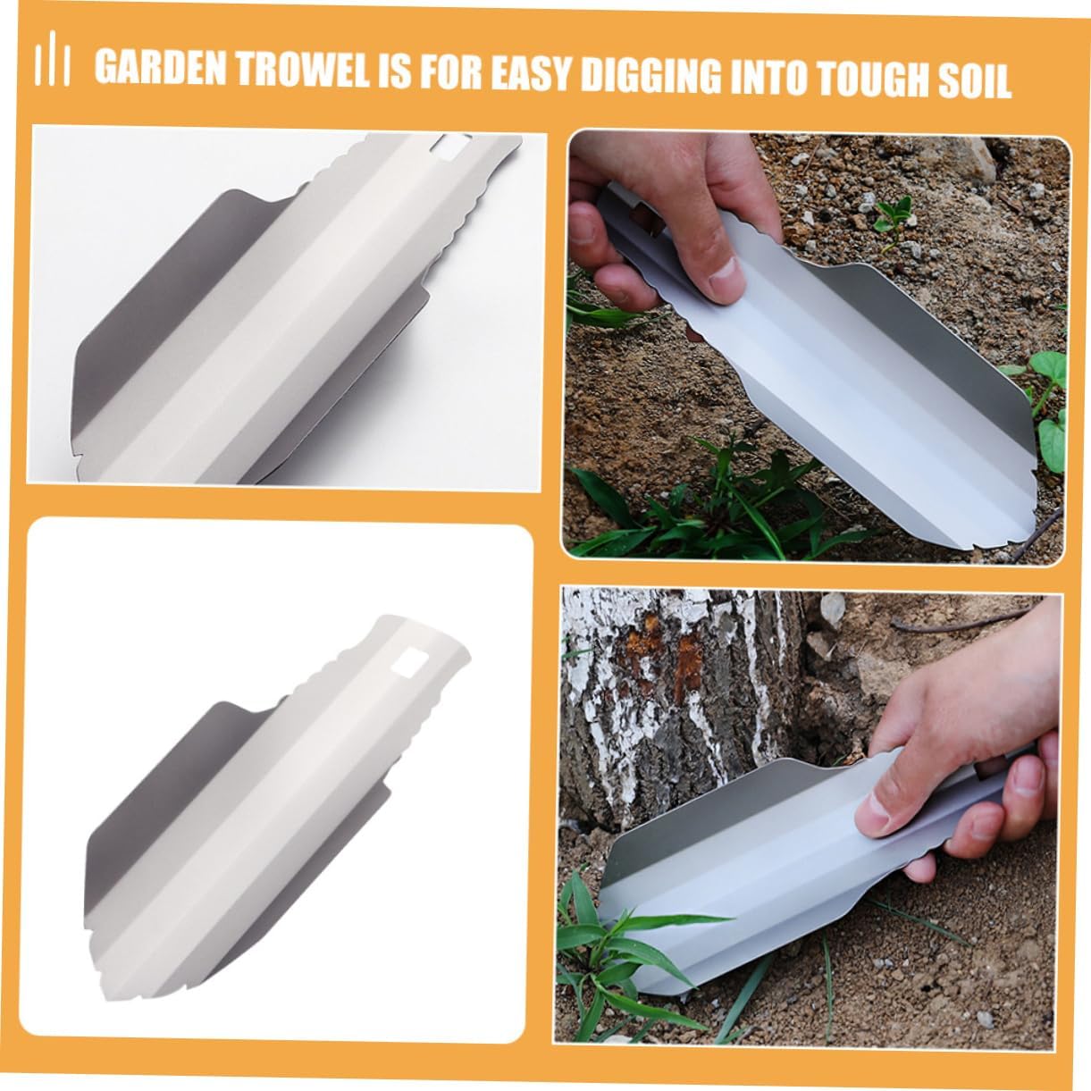 BESPORTBLE 5pcs Titanium Gardening Shovel Ergonomic Hand Trowel for Planting Digging and Transplanting Lightweight and Portable Garden Tool for Outdoor Use