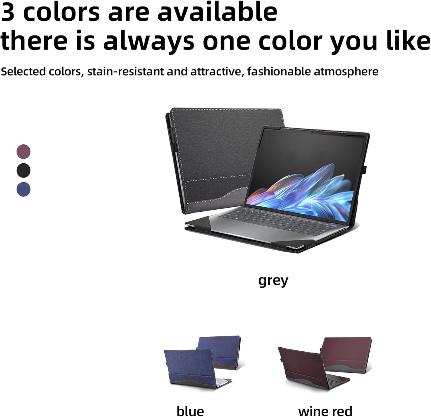 Laptop Cover for HP OmniBook X Laptop Next Gen AI PC - 14-fe0087nr |14-fe000|14-fe0097nr|14-fe0057nr|14-fe0058nr 14" PU Leather Inside Pocket Cover (Blue)