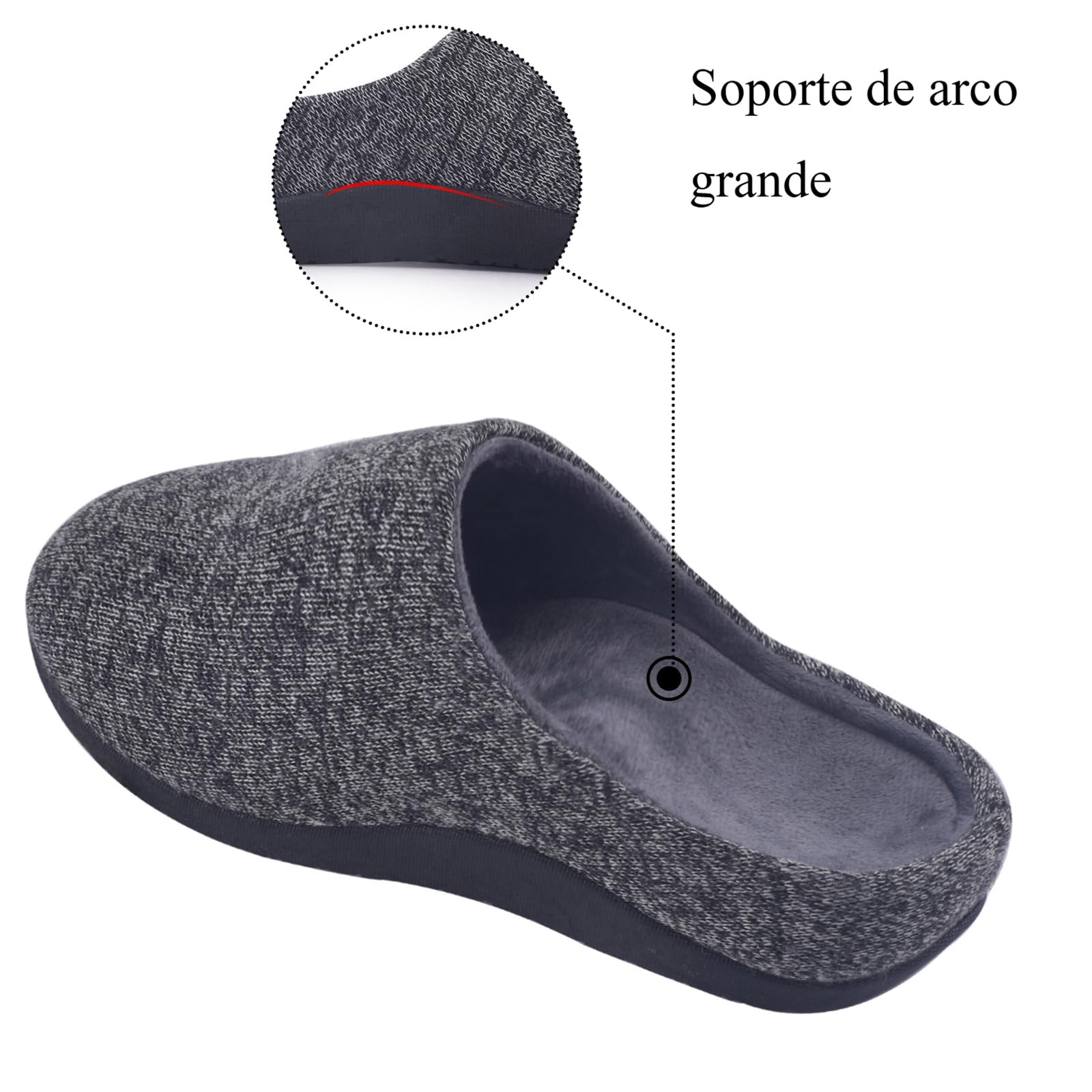 Git-up Zapatillas Ortopédicas para Mujeres y Hombres Zapatos de casa de Soporte para el Arco Suela de Goma Antideslizante, pies planos, fascitis plantar, dolor de pies