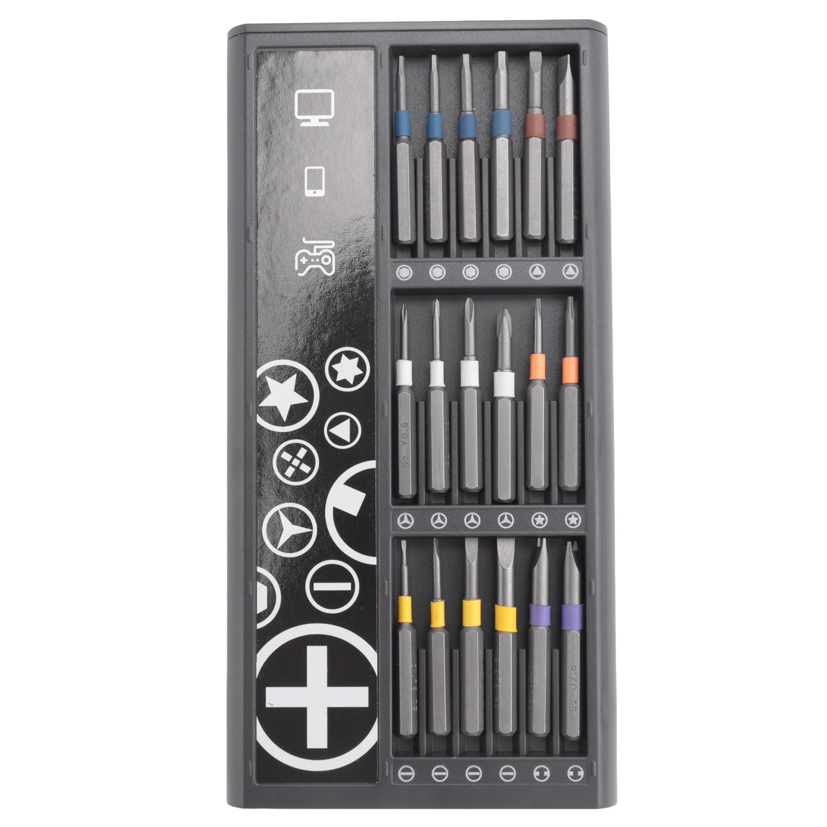 Zestaw śrubokrętów precyzyjnych 39 w 1, zestaw narzędzi elektronicznych, PC, laptop, RC, komputer, zestaw naprawczy telefonu, szary
