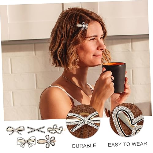 Miniatura 9 de FOMIYES Pinzas para el pelo de garra pequeña para mujer, pinzas para el cabello francesas, pinzas pequeñas de garra de perla, pinzas para el cabello