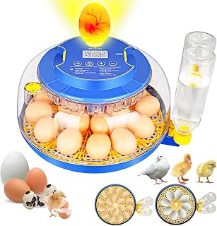 Automatic Egg Incubator with Auto-Turning & Humidity Control, 18 Eggs Capacity with Dual Egg Trays - Hatcher for Chicken, Duck, Quail Eggs, Huevos, Poultry Breeding Equipment