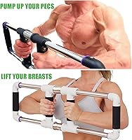 Vista 4 de GoFitness Push Down Bar Machine - Chest Expander at Home Workout Equipment for Chest, Arm, Shoulder, Abs and Back - Portable Upper Body Trainer for