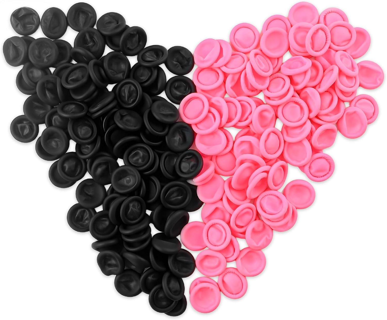 Finger Cots Disposable - 100-PackBlack & Pink Medium Thumb Finger Gloves Protectors - Silicone Sleeves Covers Protection for Fingertips
