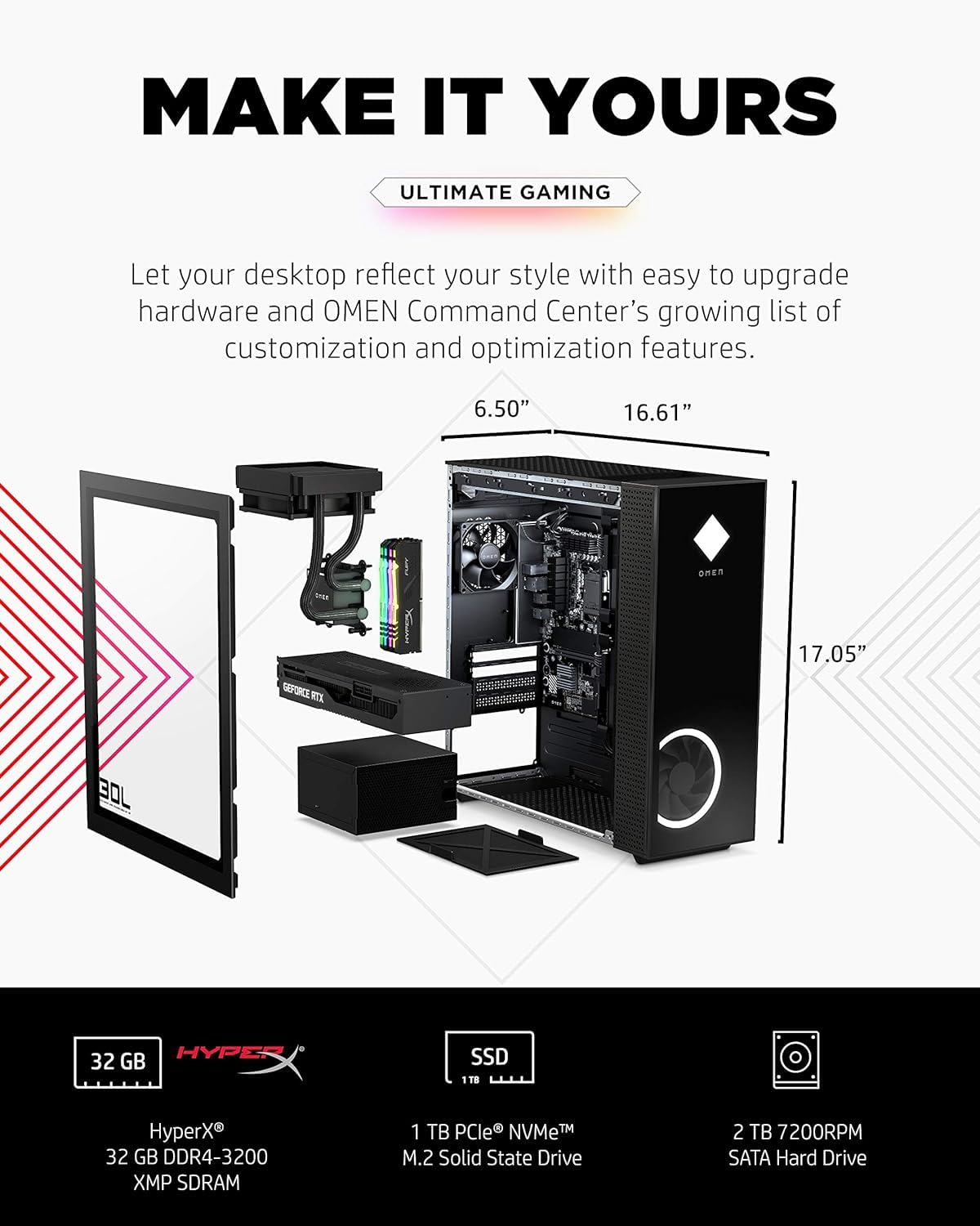 Amazon.com: HP OMEN Gaming Desktop PC, Intel Core i9-10850K