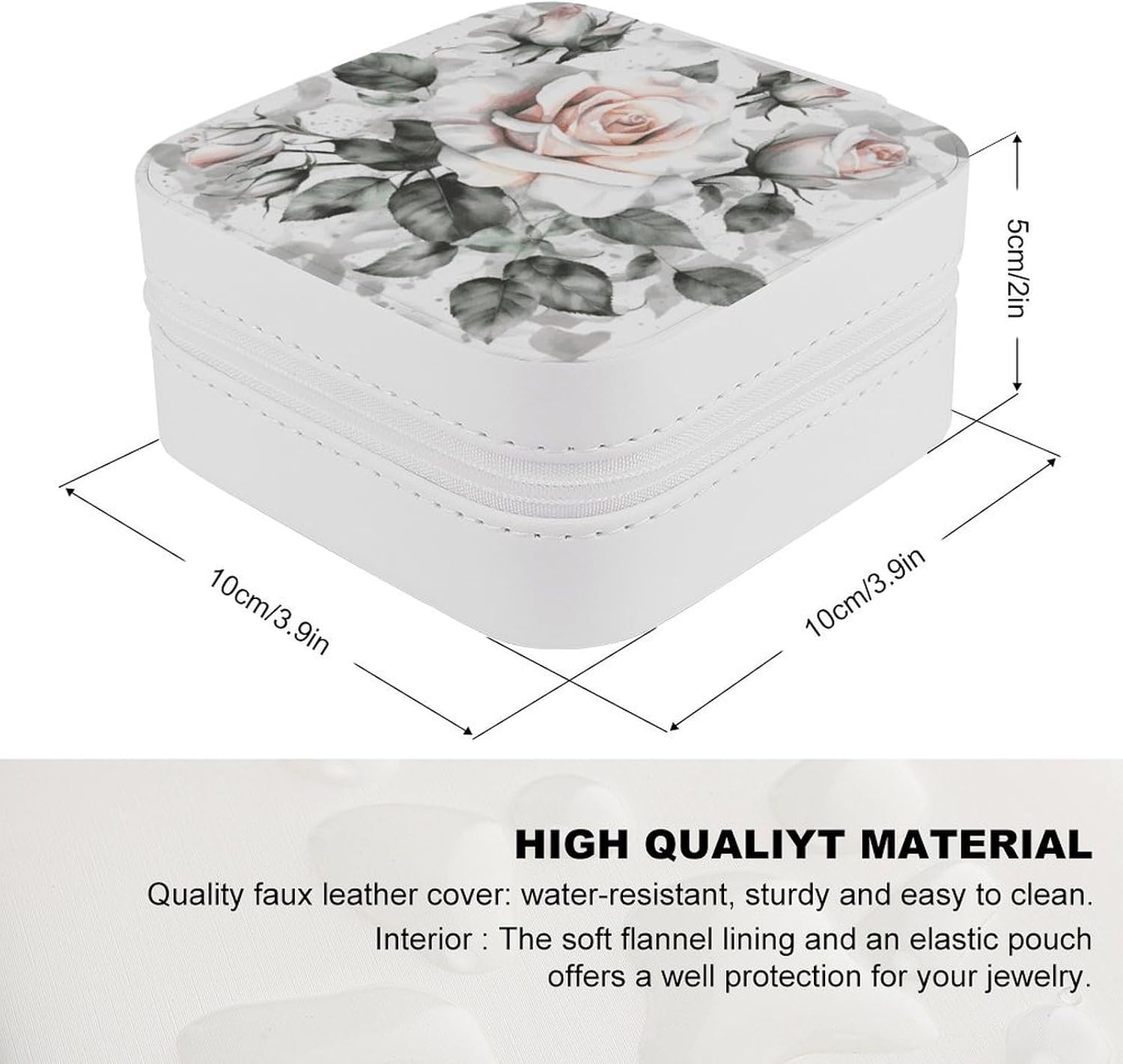 Small Travel Jewelry Case for Women Portable Compact Jewelry Organizer Box image 2
