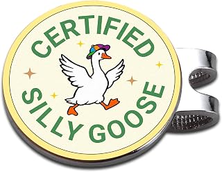 Funny Valentines Day Gifts - Certified Goose Golf Ball Marker, Cool Golf Accessories for Men Women Golf Lovers, Unique Magnetic Hat Clip for Golfers, Silly Goose Valentines Basket Stuffers for Women