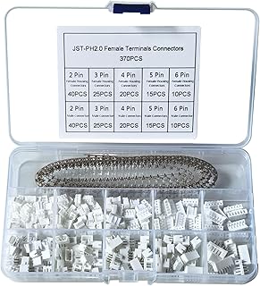 GTIWUNG 590 peças JST PH Conector kit com 2,0 mm JST-PH 2/3/4/5/6 pinos macho e fêmea conectores cabo tomada adaptador Set, mini micro conector kit com terminais de crimpagem, para placas de circuito