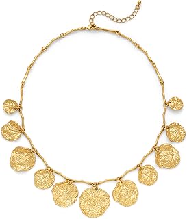 Collier Breloque Collier Or Femme avec en Relief, Design Élégant et Moderne, Hypoallergénique, Cadeau Raffiné pour Femme