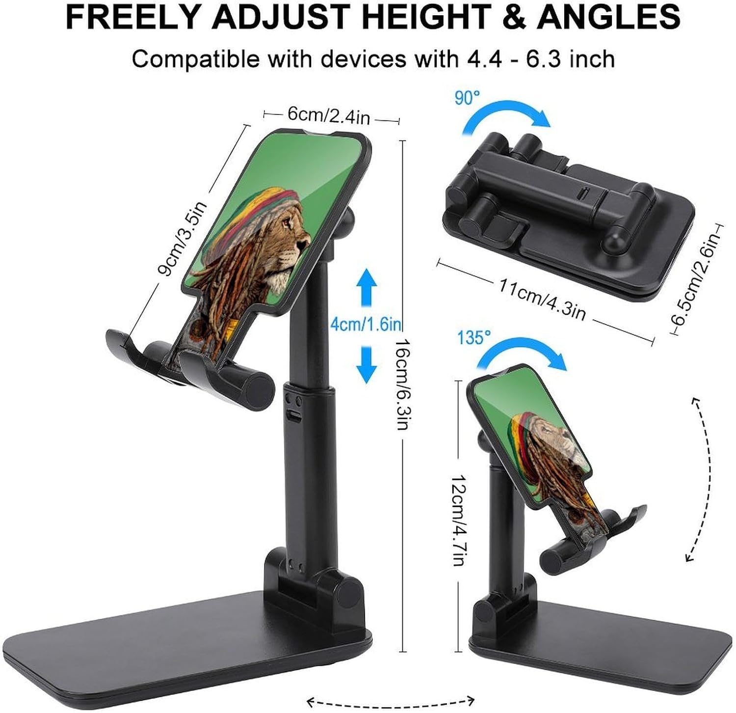Rasta Lion Judah Novelty Cell Phone Stand Lightweight Phones Holder image 2