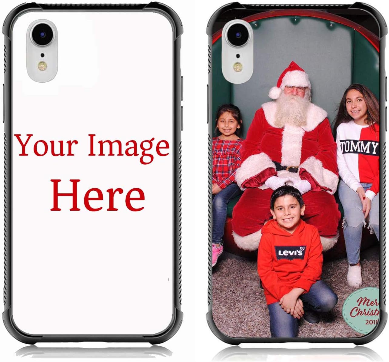milika Custom Pictures Phone Case for iPhone Xr, Personalized Custom Phone Cases Customized Slim Soft and Hard tire Shockproof Protective Anti-Scratch Phone Cover Case- Make Your Own Phone Case Black