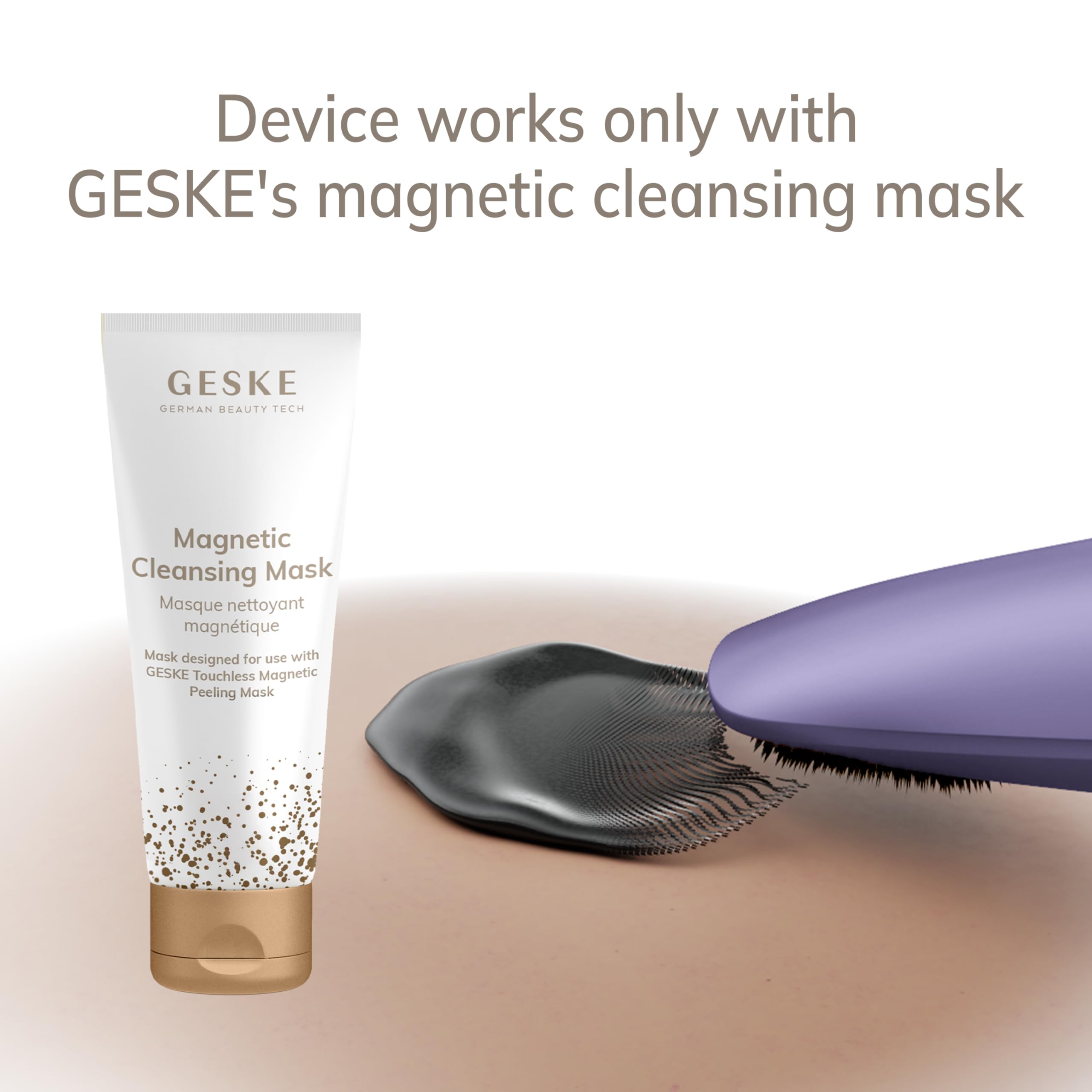 GESKE | SmartAppGuided™ Bezdotykowa magnetyczna maska peelingująca 5 w 1 | magnetyczna maska na twarz | Usuwa zanieczyszczenia |maska na twarz | Oczyszczanie porów | Opieka nad kobietami i mężczyznami