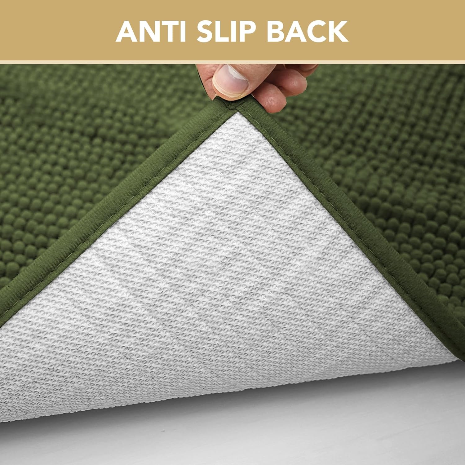 H.VERSAILTEX Dog Door Mat for Muddy Paws Absorbent Dirt Trapper Non Slip Quick Dry Washable Chenille Mats for Dogs Entry Rug for Indoor Outdoor (Green 24" x 36")