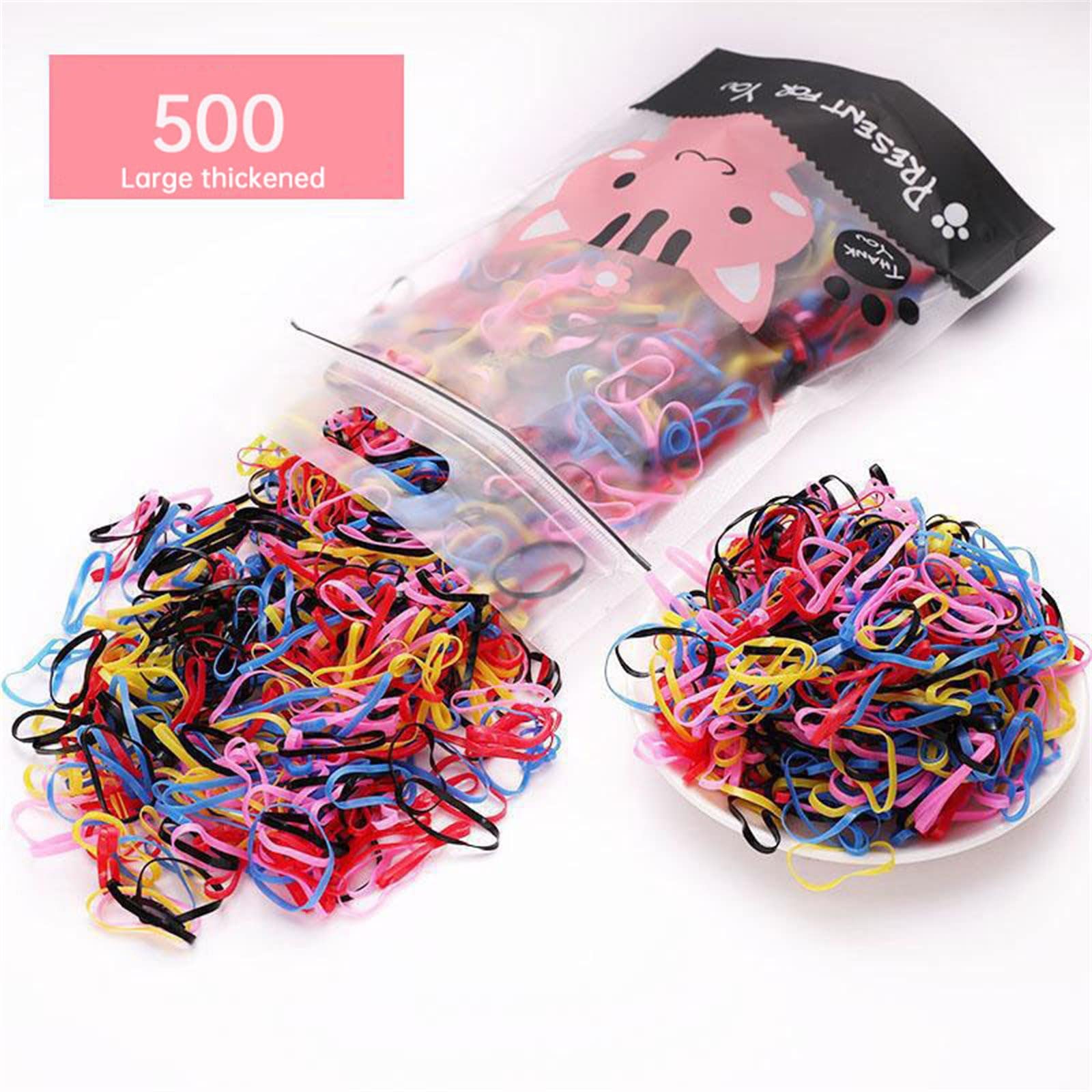 Amazon.com : Clear Hair Spiral Ties Colorful Rubber Band Kids Girl Colorful  Fashion Disposable Rubber Band Elastic Hair Band Thin Small Ponytail Hair  Elastics Daily Life Small Ties for Girls (J, One