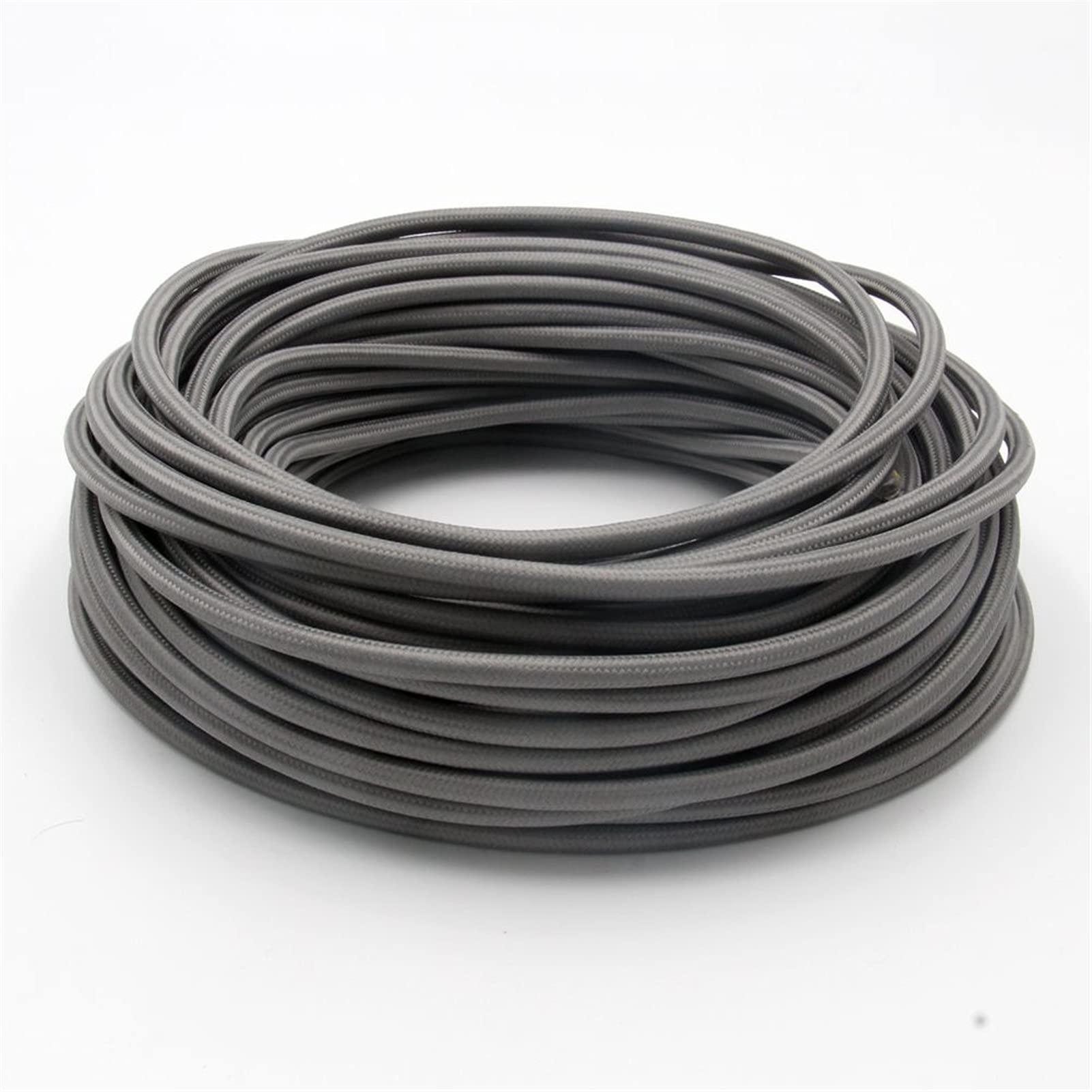 Silikonkabel, Elektrokabel 3 Kern 0,75 mm2 Gewebe Tuch Bedecktes Kabel Vintage Lichtkabel 3 Draht Elektrische Draht Textil Flexibles Netzkabel(Brown,20m)