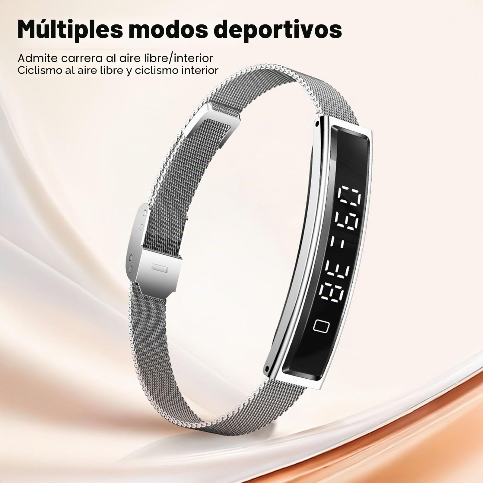 Dpofirs Smart Band Fitness Tracker, con Bluetooth 5.3, Cámara Remota, Monitor de Sueño, Contador de Pasos, Rastreador de Calorías, Pulsera Inteligente para Teléfono (Silver)