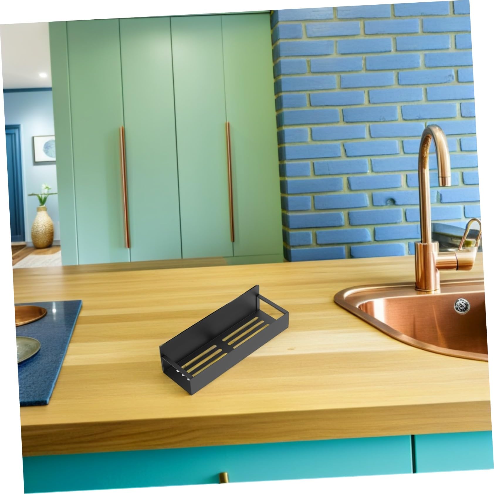 MAGICLULU 2 Stück-pack Magnetische Kühlschrankablagen aus Kohlenstoffstahl Kühlschrankmagnetregale für Gewürze Magnetischer Seitenorganizer für Küchenaufbewahrung Schwarz