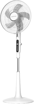 Cecotec Ventilador de Pie con Mando a Distancia EnergySilence 1600 Moskito. 65W, Función Repelente de Mosquitos, Temporizador, Control Táctil, Pantalla LED, 10 Velocidades y 3 Modos
