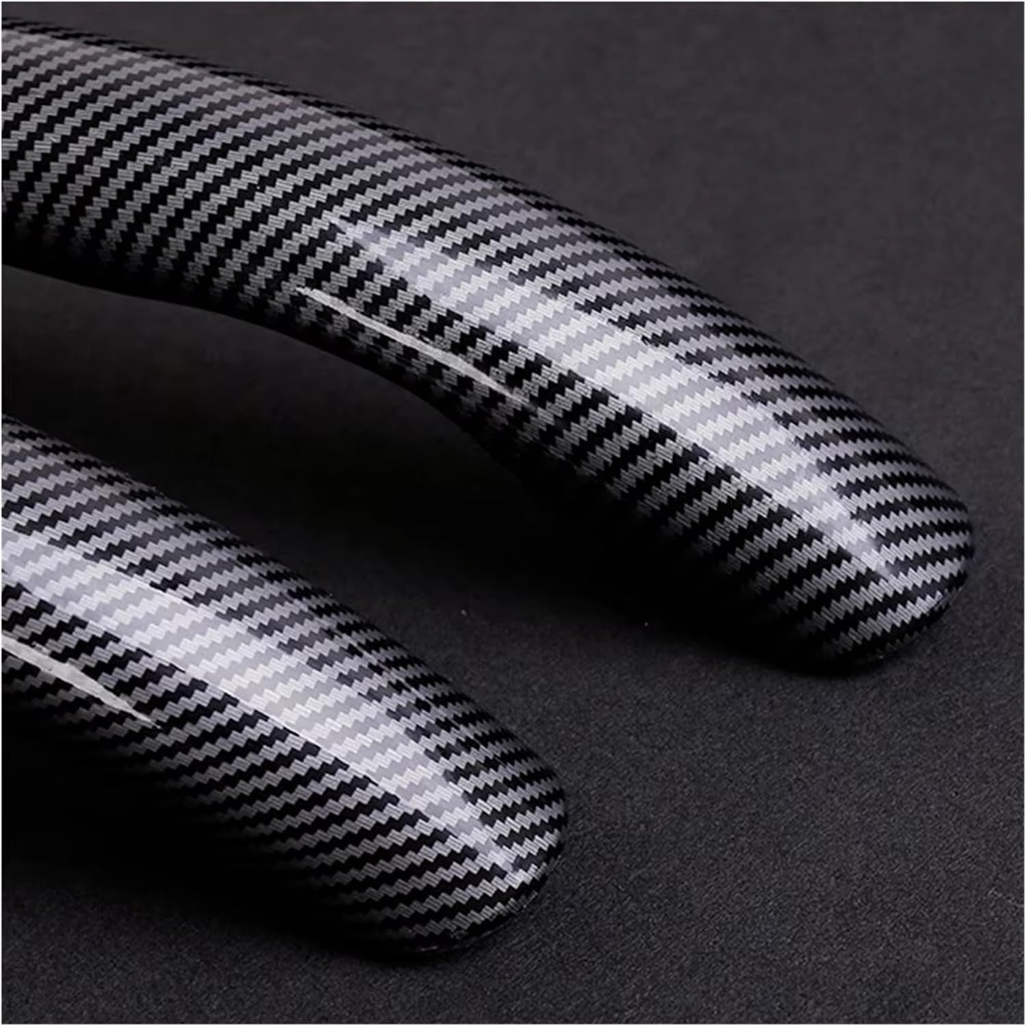 Car Steering Wheel Covers 1pair Carbon Fiber Car Steering Wheel Cover Left+Right Protector Anti Washable Interior Accessories Wheel Steering Protector(CA252-BN)