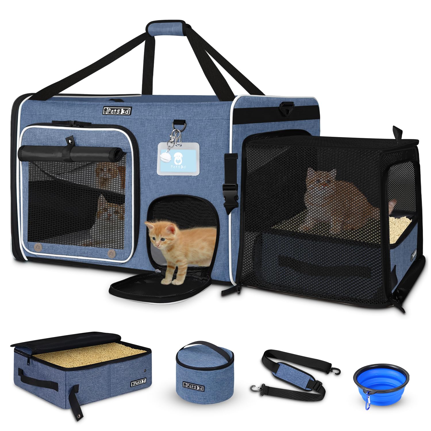 Amazon.com : Petskd Side Expandable Extra Large Cat Carrier with