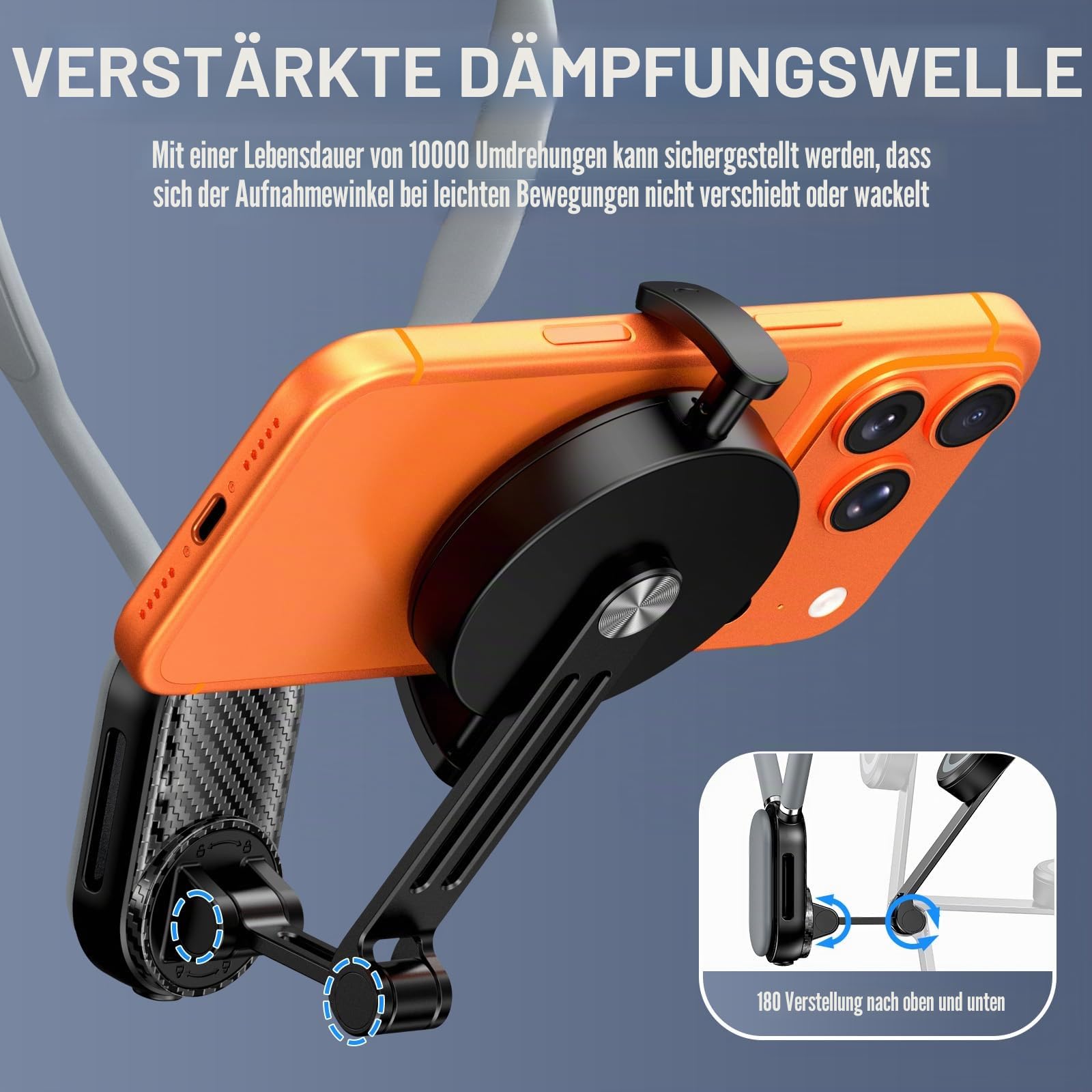 Magnetischer Halshalter für Telefon, Freisprech-Stativ, Brusthalterung, magnetischer Halshalter für Telefon, 360 Grad magnetische Handyhalterung, Handyhalterung für Videoaufnahmen, Vlog