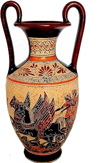 Greek Pottery Amphora Vase 35cm,Paris abducts Helen