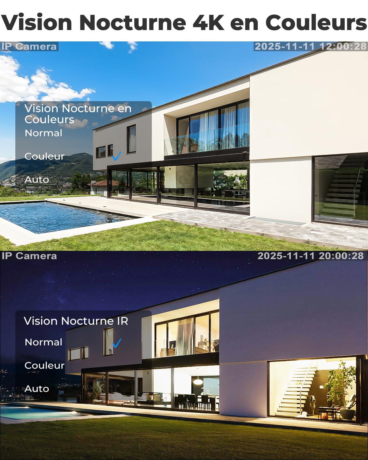 GENBOLT 4K WiFi Caméra Surveillance Extérieur,8MP Dual Lens Camera CCTV IP