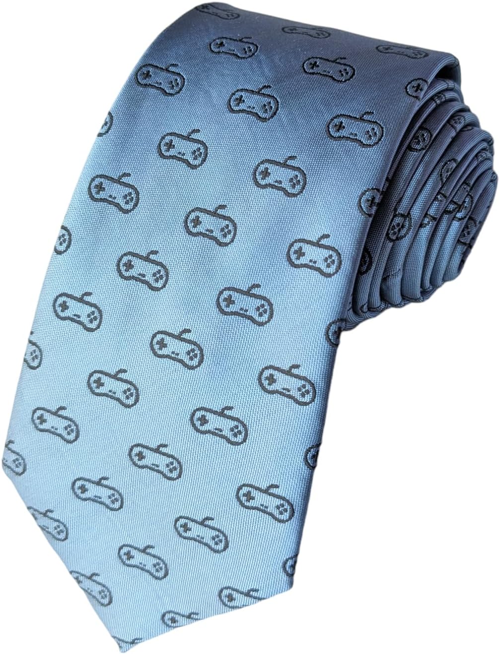 Video Game Necktie - Gaming Necktie in Blue - Video Gamer Gift for Men - Gamer Necktie