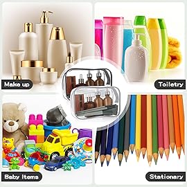 Weewooday 12 Pieces Clear Makeup Bags Cosmetic Storage Bags PVC Zipper Pouches Travel Waterproof Makeup Plastic Case for Women Organizing Toiletries Traveling Bathroom(Medium,Multicolor)