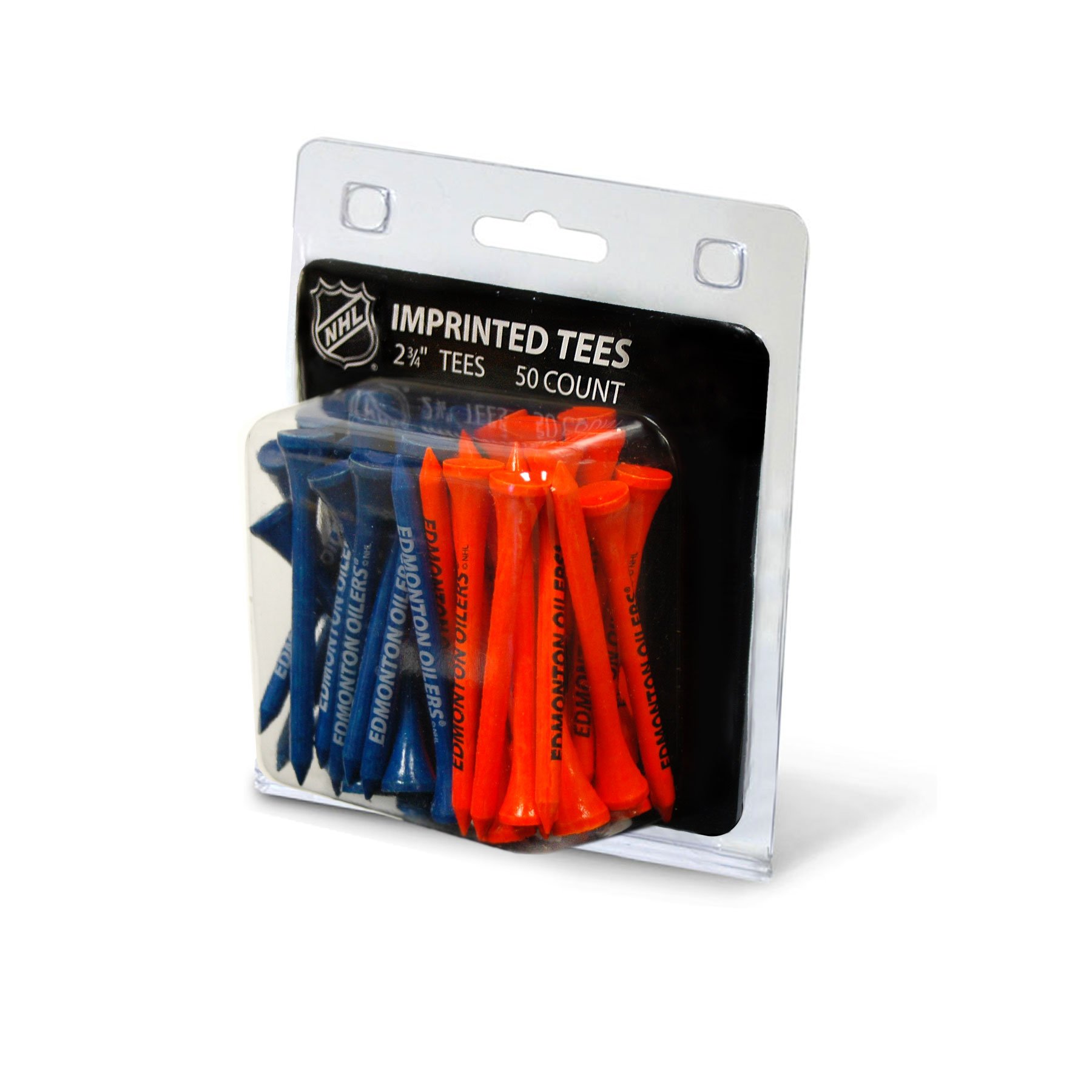 Team Golf NHL Edmonton Oilers Pack of 50 Golf Tees 2-3/4" Golf Tees, 50 Pack, Regulation Size, Multi Team Colors