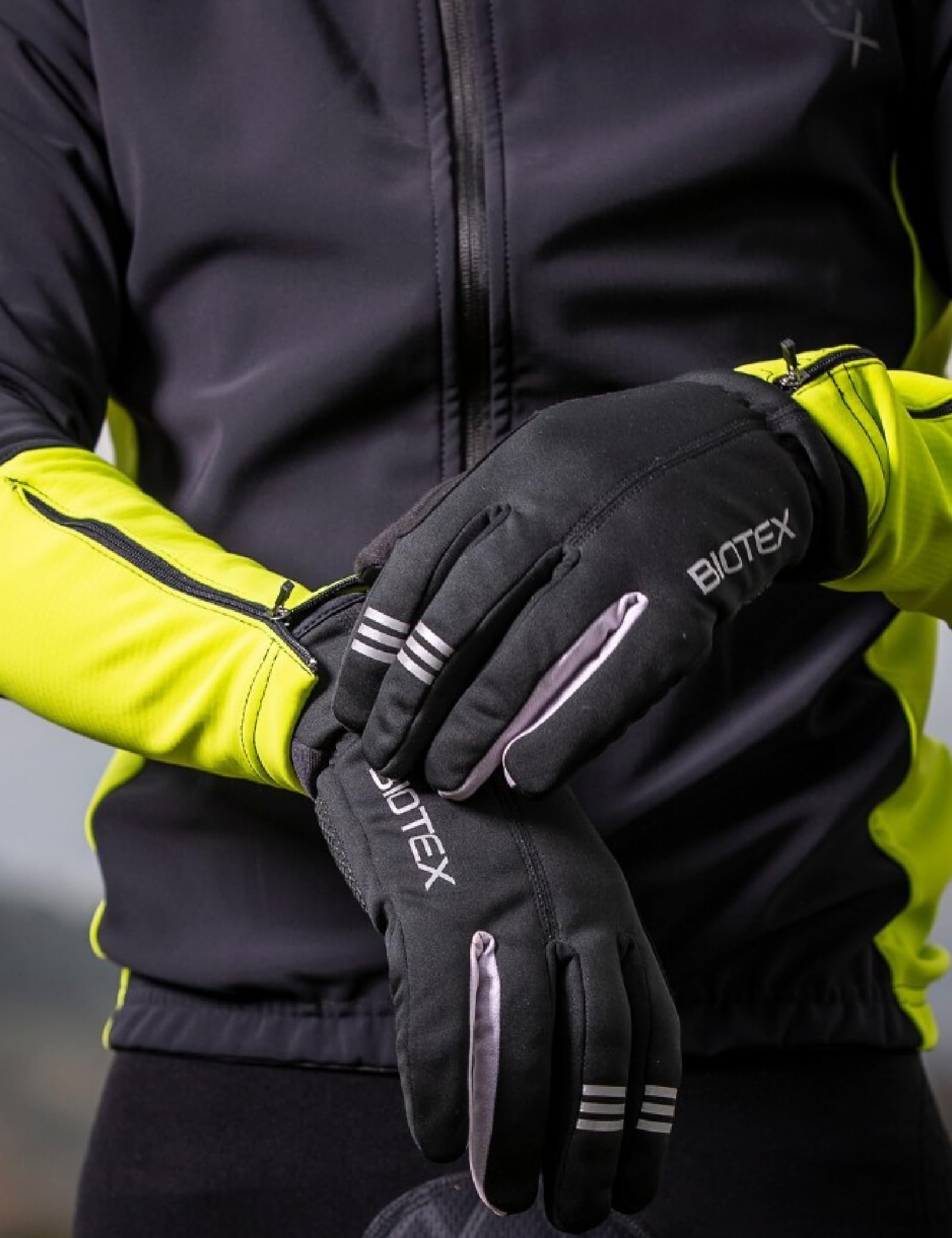 BIOTEX Guanti Termici Extrawinter per Bici a Dita Lunghe, Protezione da Vento e Pioggia, ideale per Ciclismo su Strada o MTB