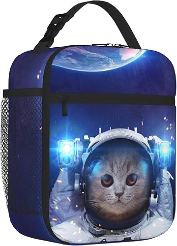 Miniatura 10 de VIELEGELD Bolsa de almuerzo con diseño de galaxia, reutilizable, aislada, bolsa de comida de gran capacidad para niños, mujeres y hombres, bolsa de