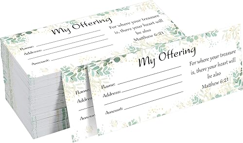 Miniatura 1 de Eaasty 500 sobres de ofrenda de iglesia para ofrendas, tamaño de billete, sobre de diezmos y dinero en efectivo, suministros para donaciones para