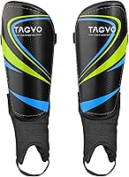 Vista 9 de TAGVO Espinilleras de fútbol para niños, jóvenes y adultos, equipo protector de fútbol para niños, niñas y hombres, espinilleras de fútbol para niños