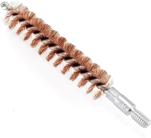 Miniatura 4 de BOOSTEADY Cepillo de limpieza para pistola de bronce con cerdas de fósforo, 5 unidades, para escopeta de pistola con 50 parches cuadrados