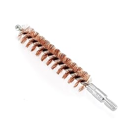 BOOSTEADY 5 Pcs Phosphor Bristle Bronze Bore Gun Cleaning Brush for Pistol Shotgun with 50 Professional Square Patches Multi-Caliber