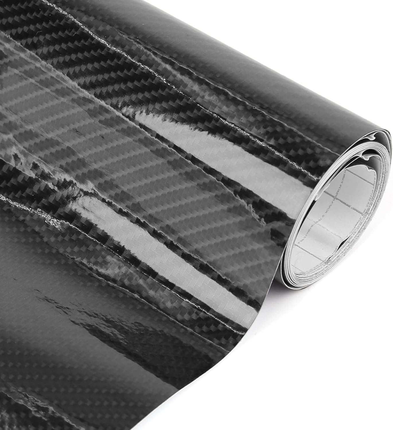 uxcell 6D Carbon Fiber Bubble Free Stretchable Car Vinyl Film Sticker 152 x 60cm Black